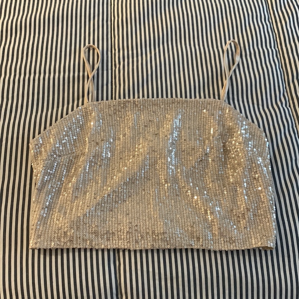 Sparkly Gold Crop Top